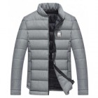 Applique Stand Collar Zip Up Cotton Padded Jacket
