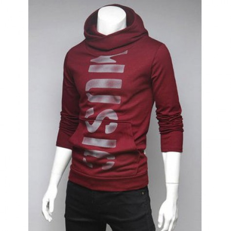 Pocket Front Graphic Pullover Hoodie
