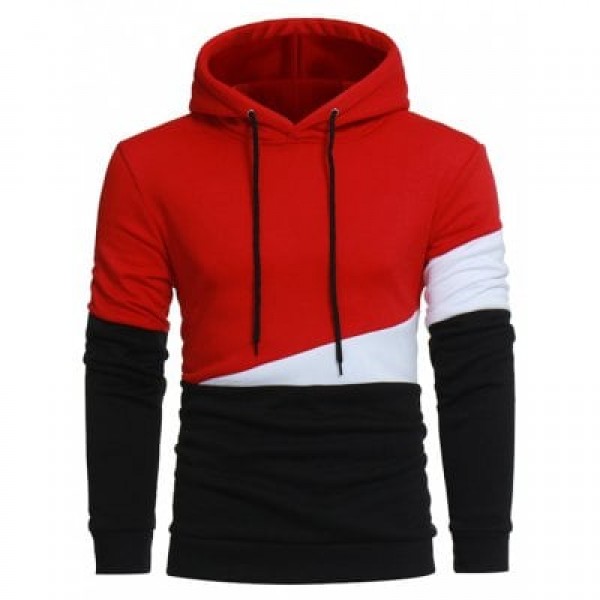 Casual Fashion Splicing Hoodie
