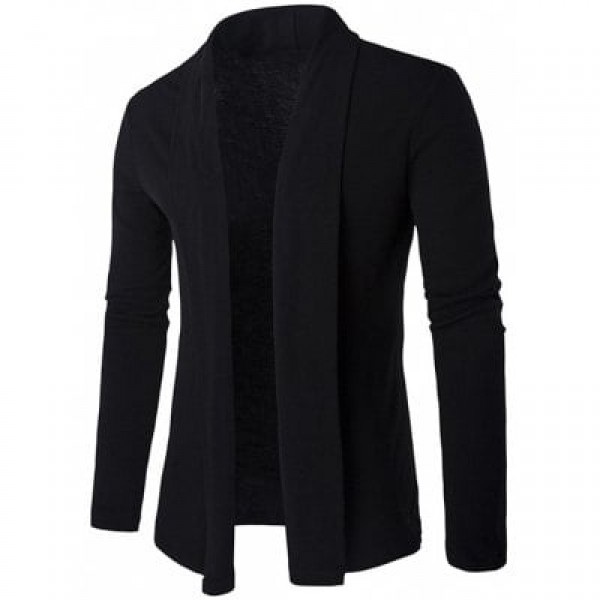 Slim Shawl Collar Drape Cardigan
