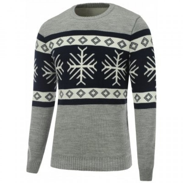 Snowflake Crew Neck Christmas Sweater
