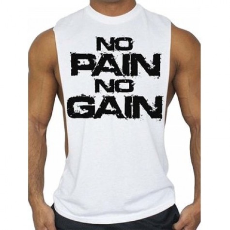 No Pain No Gain Workout Muscle Tank Top
