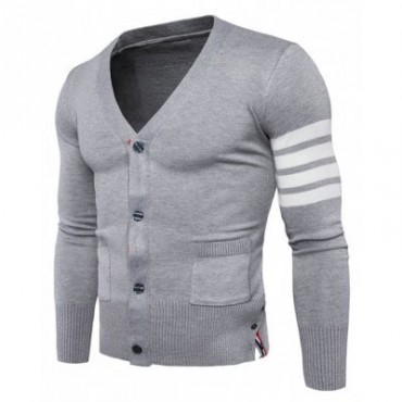 Casual Long Sleeves V Neck Cardigan for Men
