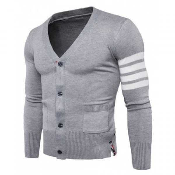 Casual Long Sleeves V Neck Cardigan for Men
