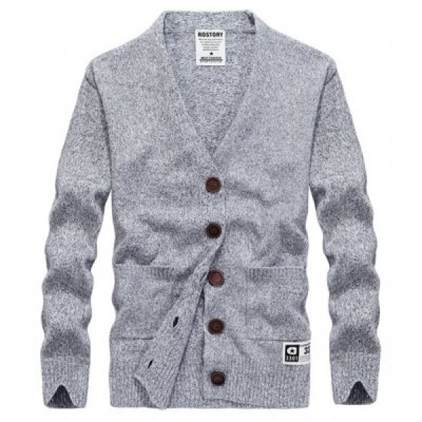 Fashion Slim Fit V Collar Sweater
