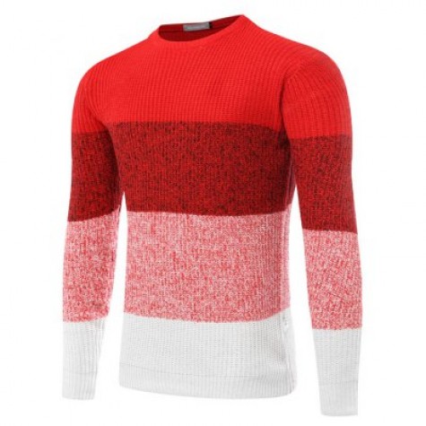 Male Sweater Leisure Style Round Collar
