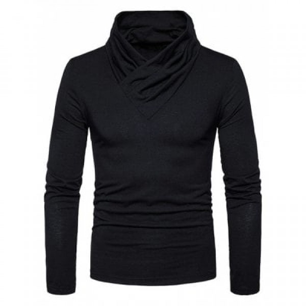Men Sweater Fashion Solid Color Long Sleeves
