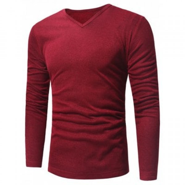 V Neck Pullover Classic Sweater
