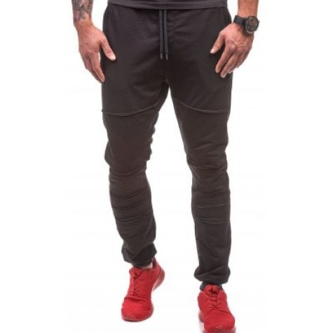 Drawstring Waist Distressed Jogger Pants
