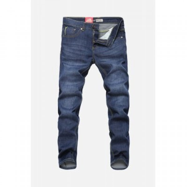 Faddish Men Straight Leg Jeans Pants
