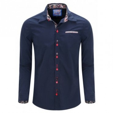 FREDD MARSHALL Classic Long Sleeve Cotton Shirt
