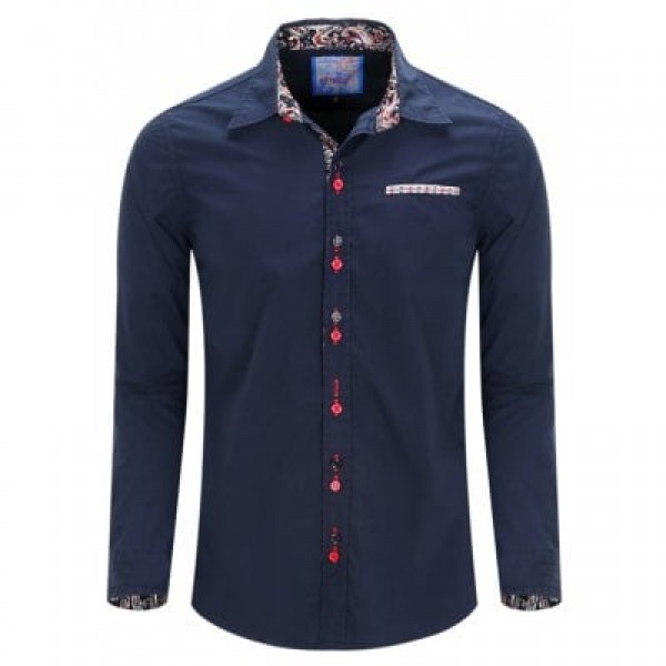 FREDD MARSHALL Classic Long Sleeve Cotton Shirt
