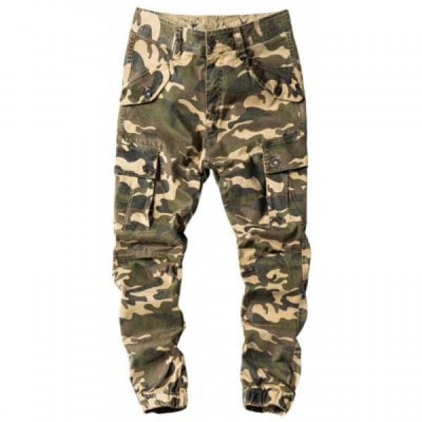 Flap Pokets Camo Jogger Cargo Pants
