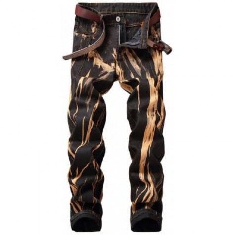 Five-pocket Acid Wash Jeans
