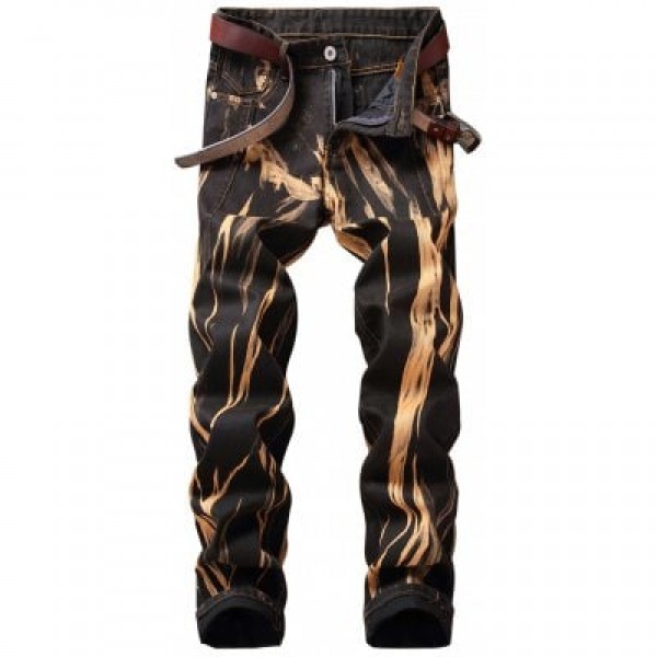 Five-pocket Acid Wash Jeans
