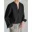 Men's Shirt Top V Neck Loose Long Sleeve Closure Male Casual Shirt For Men Daily Vacation Streetwear