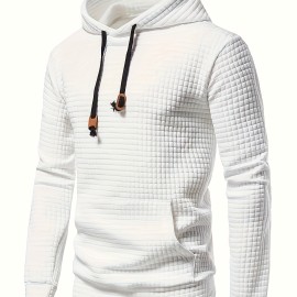 Waffle  Hoodie, Cool Hoodies For Men, Men's Casual Graphic Design Pullover Hooded Sweatshirt With Kangaroo Pocket Streetwear For Winter Fall, As Gifts