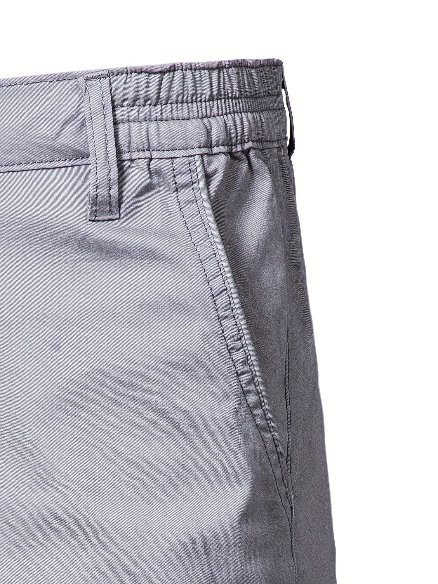 mens classic fit cotton twill flat front solid chino short with slant pockets and elastic waist details 23